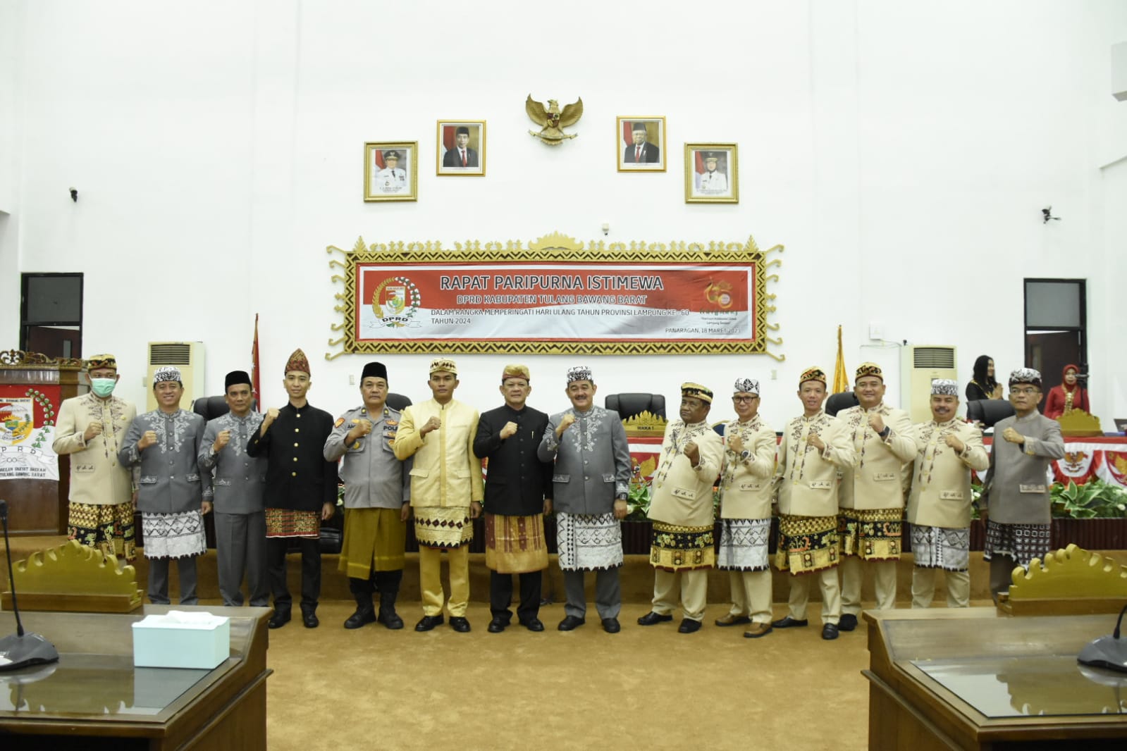 M. Firsada Bacakan Sambutan Gubernur Lampung  Saat Rapat Paripurna Istimewa HUT Ke-60 Provinsi Lampung
